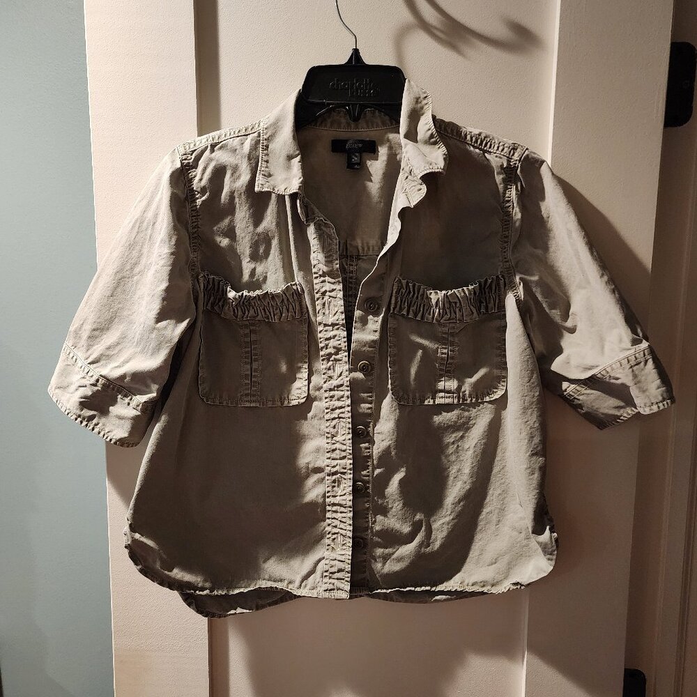 J Crew Boy Meets Girl Womens Utility Shirt Jacket Green size 4